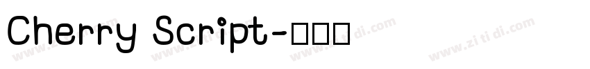 Cherry Script字体转换